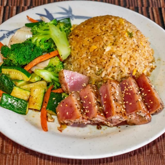 Hibachi Ahi Tuna Dinner.